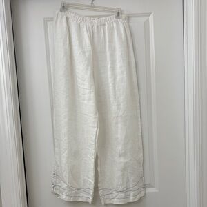 Bodil Medium Flowy White Pants (Roomy will fit a large)